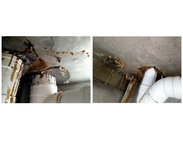 衛(wèi)生間頂板注漿堵漏失敗案例&mdash;&mdash;后采用背水壓反滲漏防水涂料完美修復